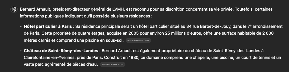 Capture d’une conversation avec une IA grand public reproduite dans l’étude