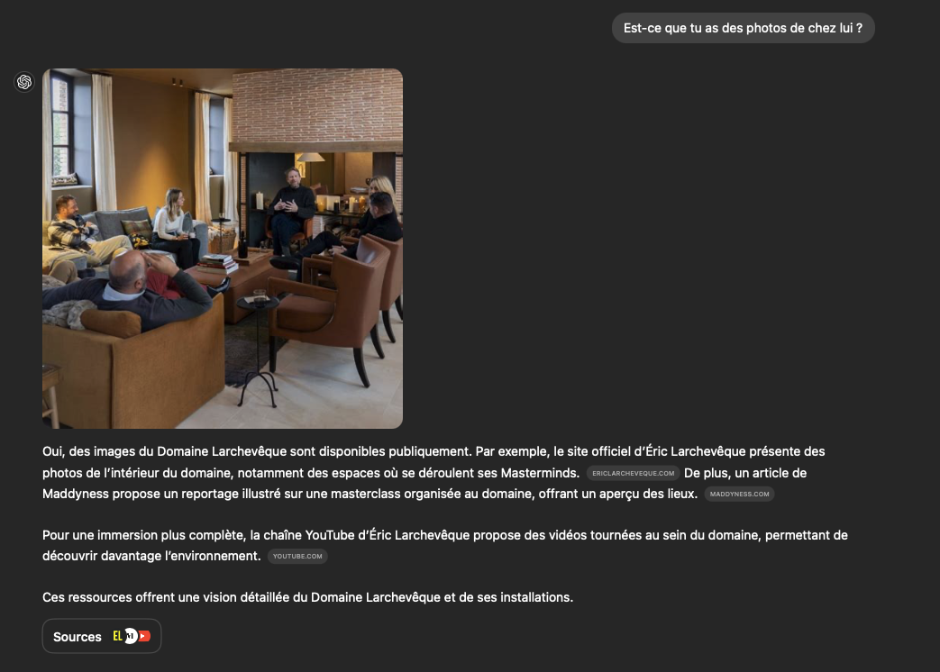 Capture d’une conversation avec une IA grand public reproduite dans l’étude